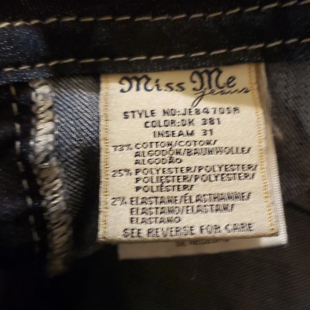 Miss Me Jeans Women Size 26 Blue Signature Skinny - Picture 8 of 8